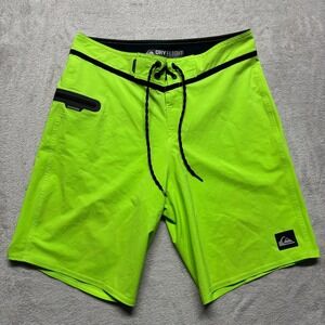 Quicksilver AG47 Board‎ Shorts Mens 30 Dry Flight Technology Surf Neon Green
